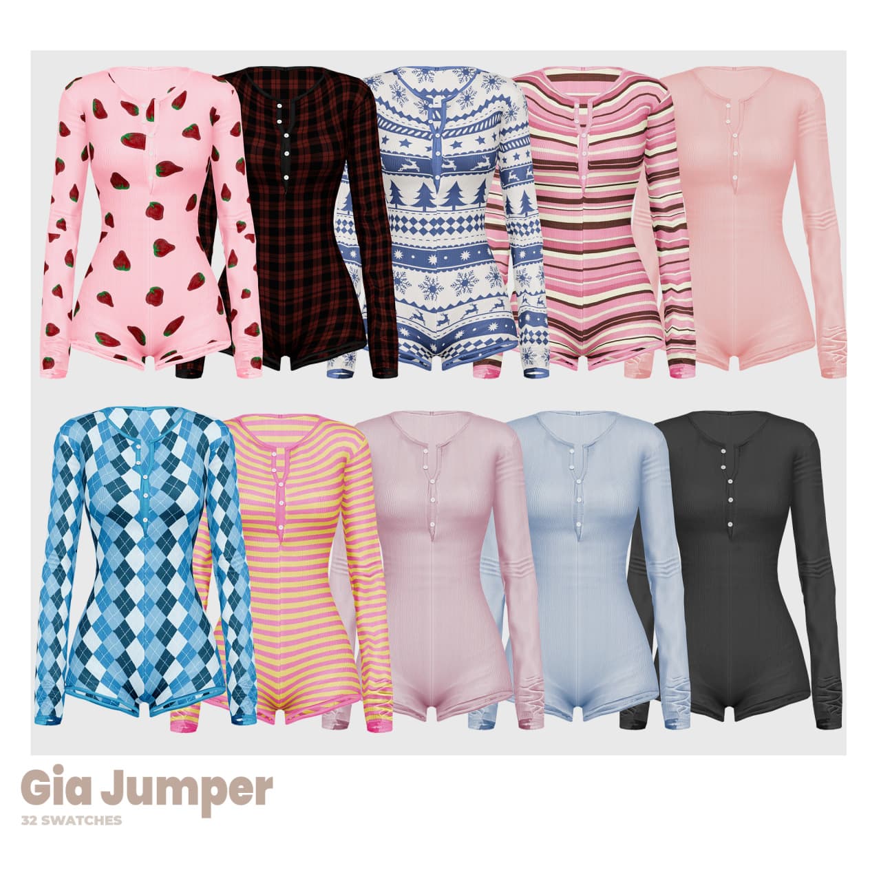 Галерея мода Сет ночной одежды Cute sleepwear set #2